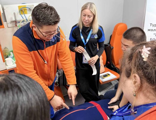Dolly from EMS Global Foundation Training Ambulance Doctors in Mongolia