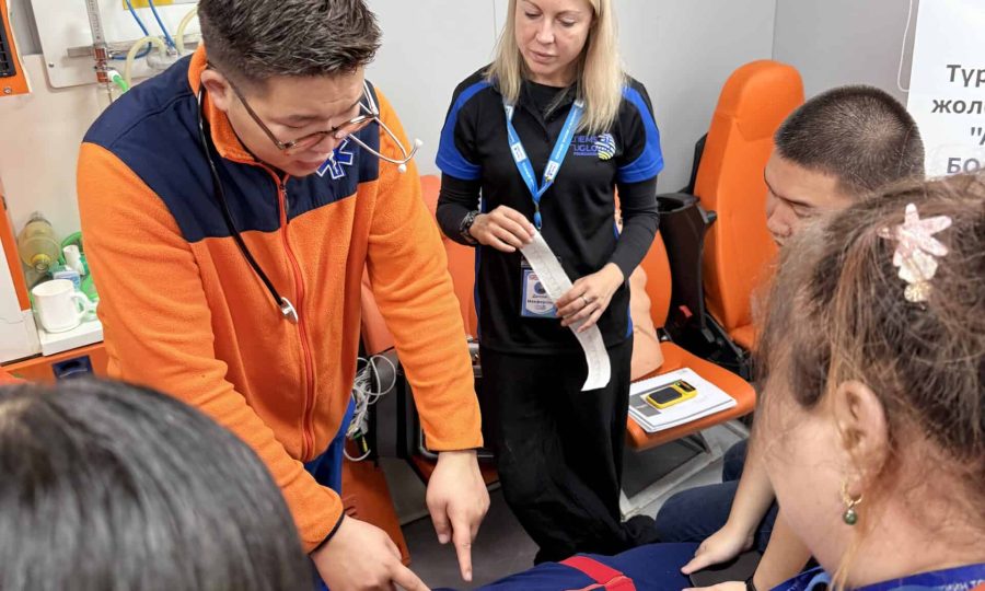 Dolly from EMS Global Foundation Training Ambulance Doctors in Mongolia